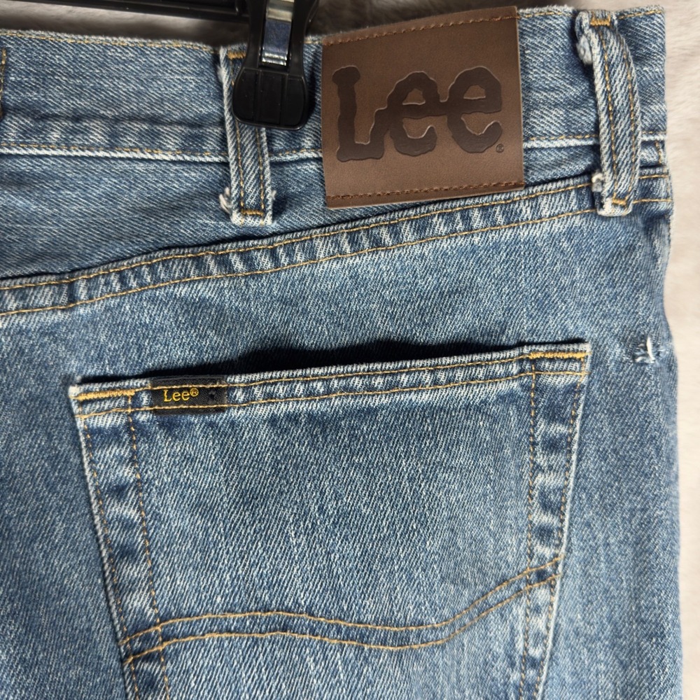Lee Relaxed Fit Jeans Mens 35x32 Blue Medium Wash Vintage Y2K Straight Leg Denim